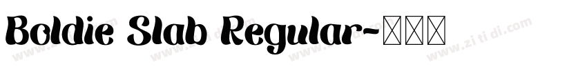 Boldie Slab Regular字体转换
